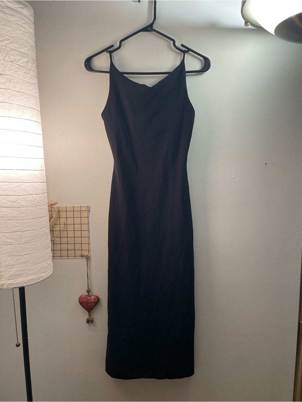 Sleek Black Midi Tank Dress
